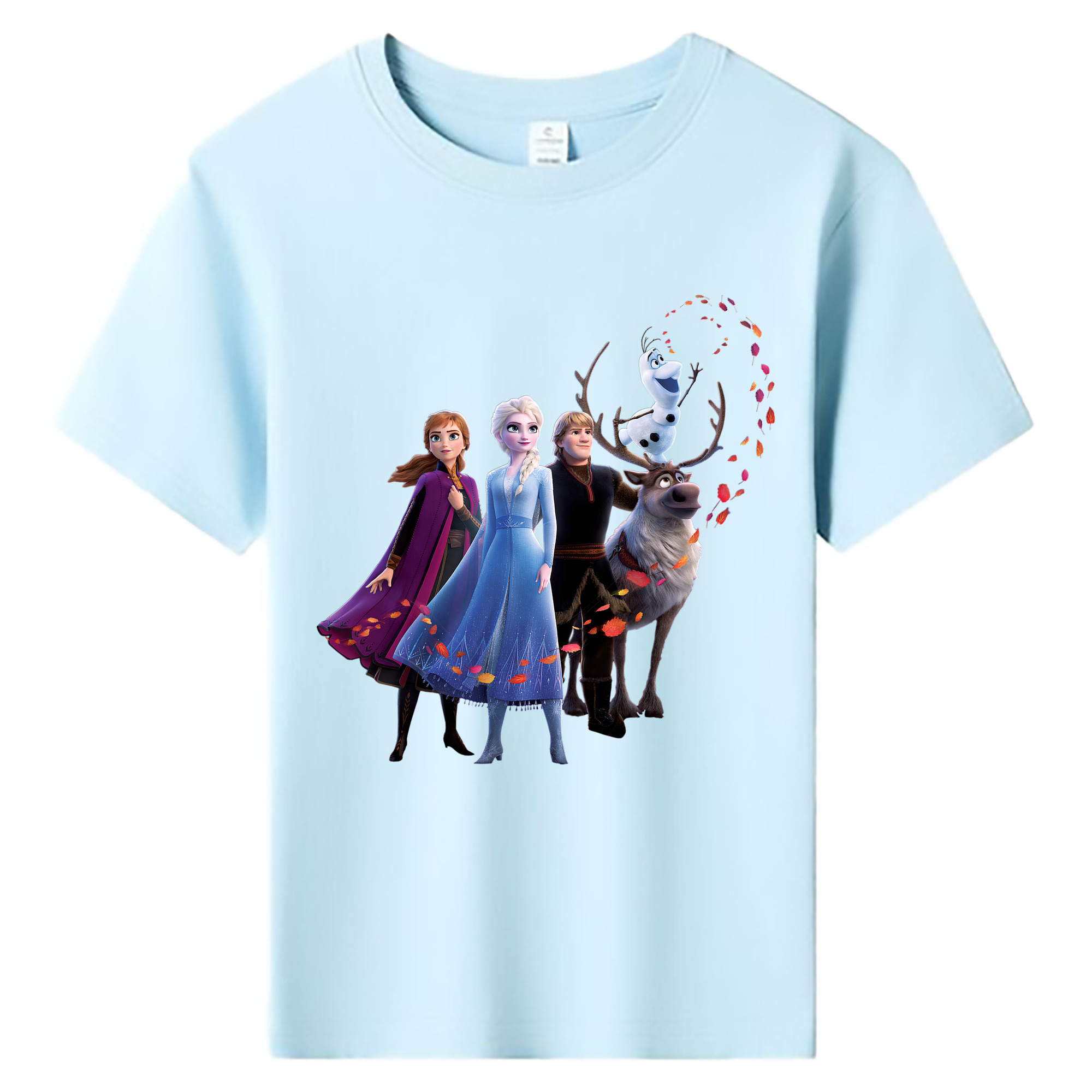 （画像用） アナと雪の女王 アンナ エルサ Frozen Anna Elsa 綿100％キッズTシャツ（フロントプリント）